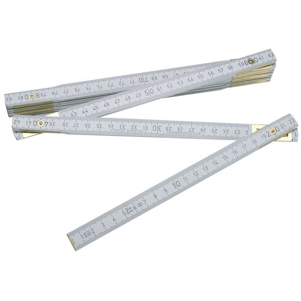 LESENI METER Z VZMETJO UNIOR 2M RUMENA/BELA BARVA