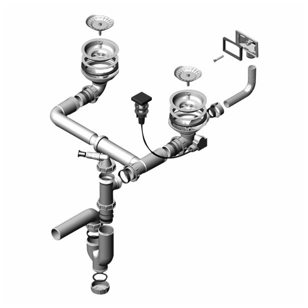 PVC SIFON ZA KORITO ALVEUS 2XQM114-PP-114 POPUP 1074346