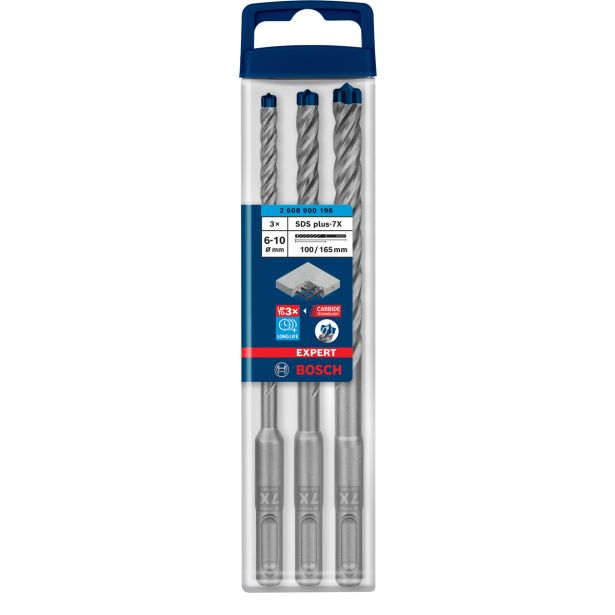 3-DELNI KOMPLET UDARNIH SVEDROV EXPERT SDS PLUS-7X, 6/8/10 MM