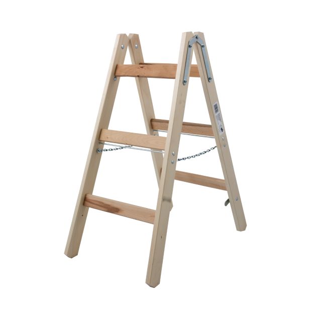 PROSTOSTOJEČA LESTEV KRAUSE 3 STOPNIČNA LESENA