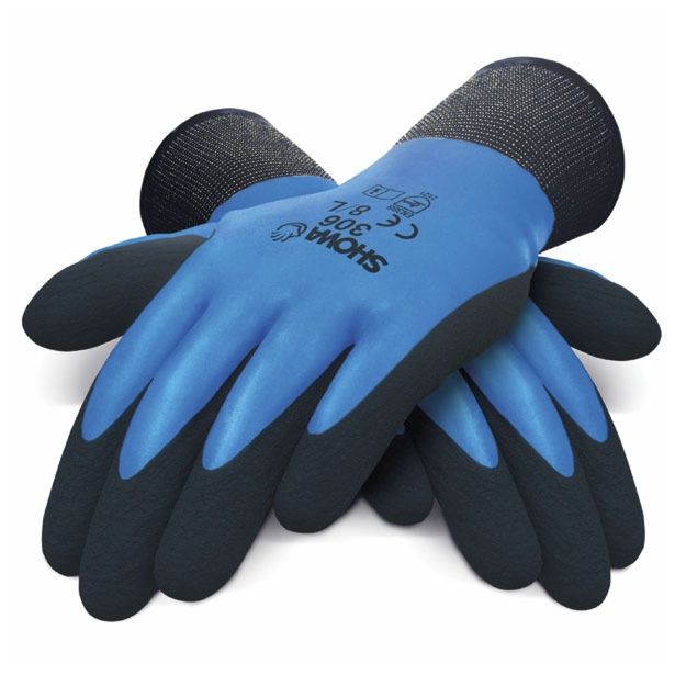 GUMENE ROKAVICE 306 ŠT. L/8 DUAL LATEX PENASTA PREVLEKA