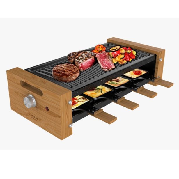 KUHINJSKI APARAT CECOTEC CHEESE&GRILL 8200 RACLETTE WOOD BLACK