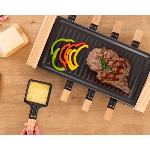 KUHINJSKI APARAT CECOTEC CHEESE&GRILL 8200 RACLETTE WOOD BLACK
