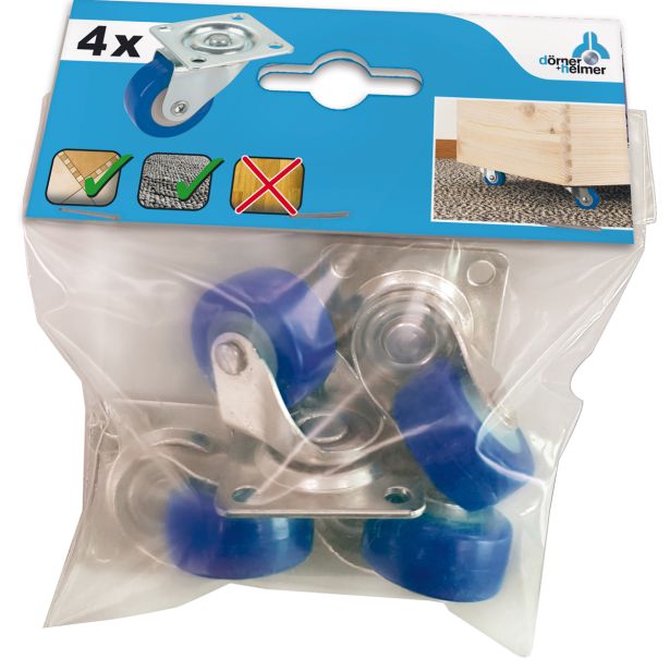POHIŠTVENO KOLO DÖRNER + HELMER 30X14 MM PU-KOLO NOSIL. 20KG/KOLO ZAV=4KOS