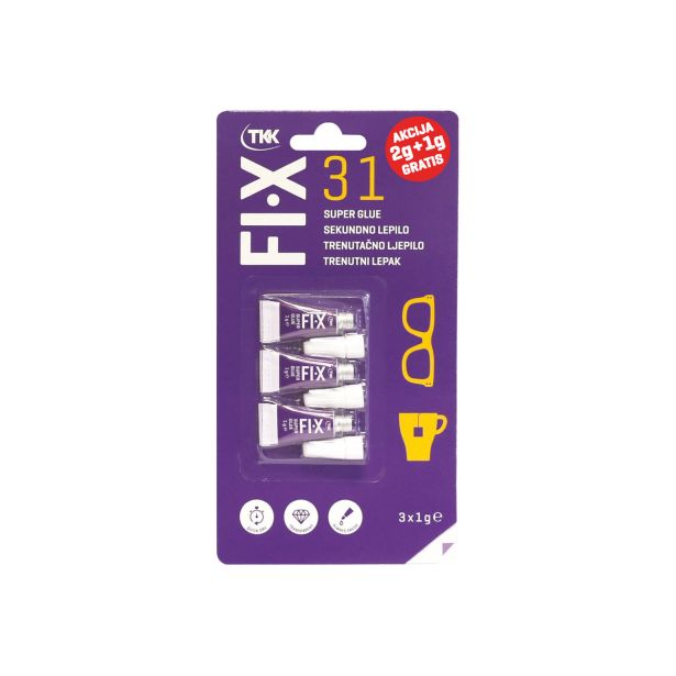 SEKUNDNO LEPILO FIX 31 3X1 G (2+1G GRATIS)