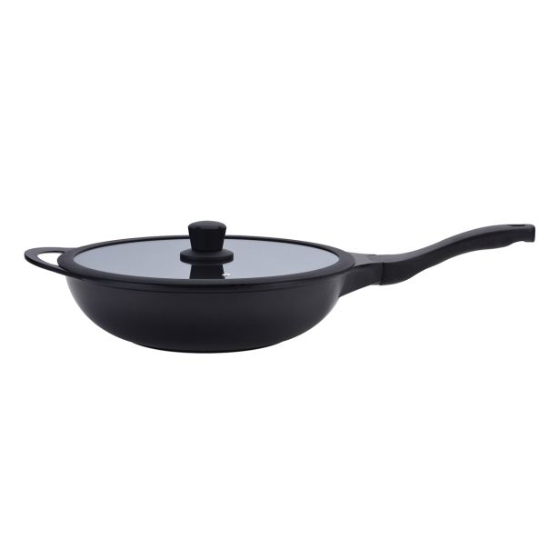 PONEV ENAMELIE 32 CM 4.9 L METISS WOK S STEKLENIM POKROVOM