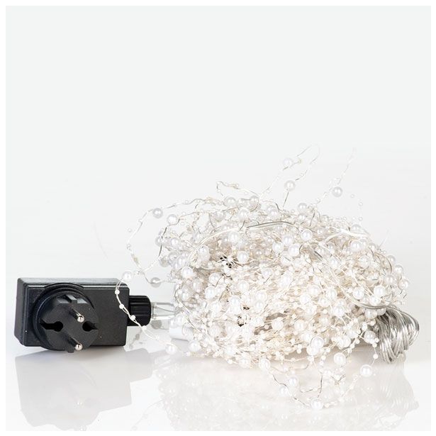 LUČKE MQ 332 MNI LED S PERLAMI BELE 25 VEJ IP 44