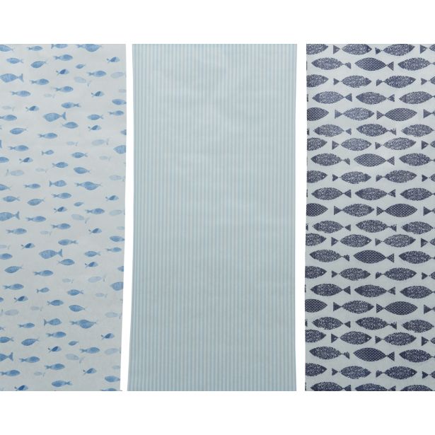 NAMIZNI TEKAČ DECORIS 35X200 CM, DEKOR.MORSKI RAZLIČNI MOTIVI IN BARVE