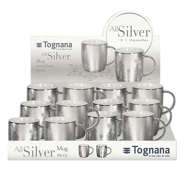 LONČEK TOGNANA 370 ML NATALE ALL SREBREN