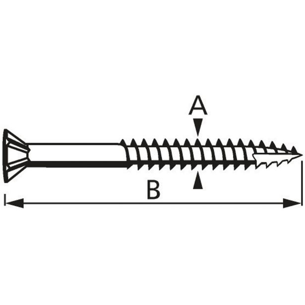 UNIVERZALNI VIJAK 3.2X40 T10 OZKA GLAVA V ZAVITKU JE 125 KOS