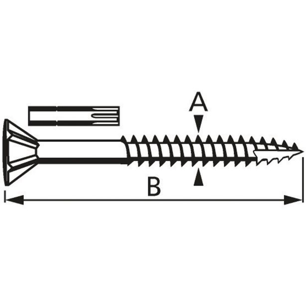 UNIVERZALNI VIJAK 3.2X40 T10 OZKA GLAVA + NASTAVEK V ZAVITKU JE 125 KOS