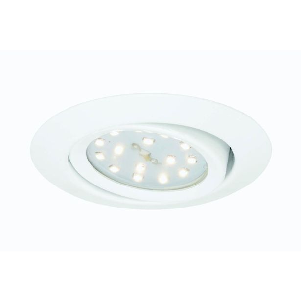 VGRADNA STROPNA SVETILKA 3X3.5W FI=82MM WW BELA, GIBLJIVA