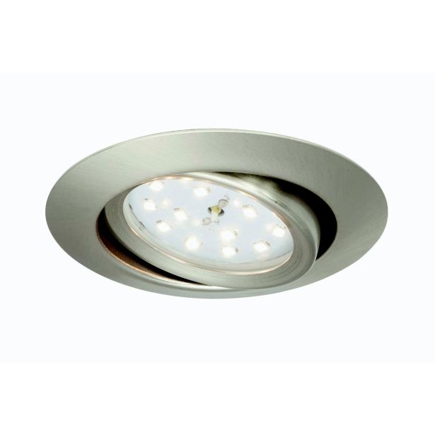 VGRADNA STROPNA SVETILKA 3X3.5W FI=82MM WW NIKEL MAT, GIBLJIVA