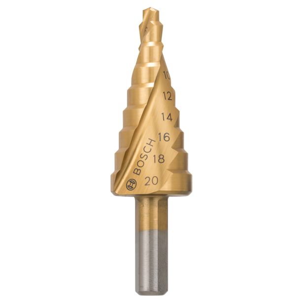 STOPENJSKI SVEDER HSS BOSCH 4-20 MM HSS-TIN