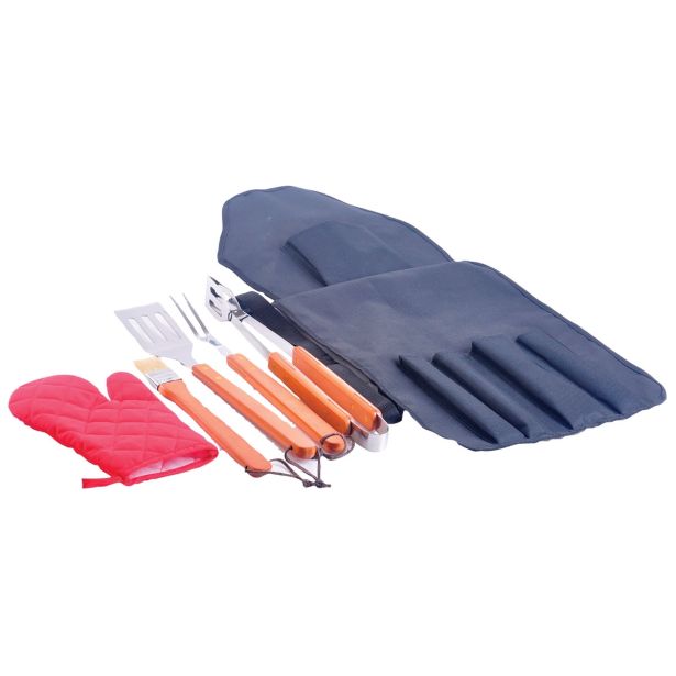 PRIBOR ZA ŽAR BIVA 4-DELNI S PREDPASNIKOM IN ROKAVICO