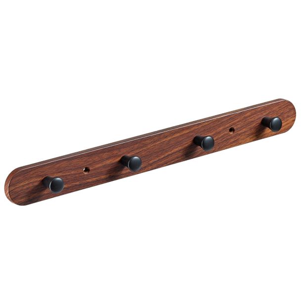 PVC OBEŠALNIK HETTICH DIY ZA NA VRATA, 380X40X30 MM, 4 KLJUKE, IZGLED MOČVIRSKEGA HRASTA