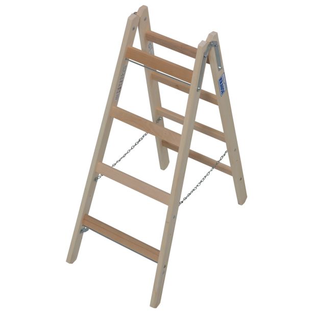 PROSTOSTOJEČA LESTEV KRAUSE 4 STOPNIČNA LESENA