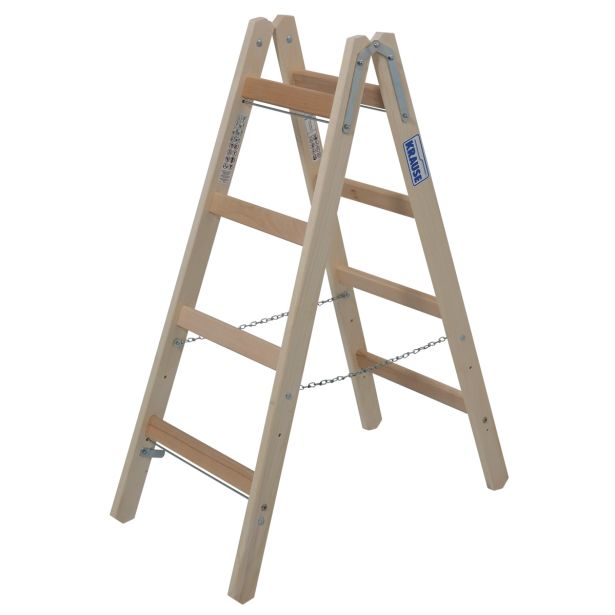 PROSTOSTOJEČA LESTEV KRAUSE 4 STOPNIČNA LESENA