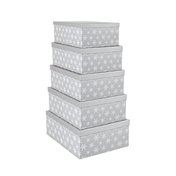 ŠKATLA ZA SHRANJEVANJE BIZZOTTO 40.5X32X15 CM SREBRNA