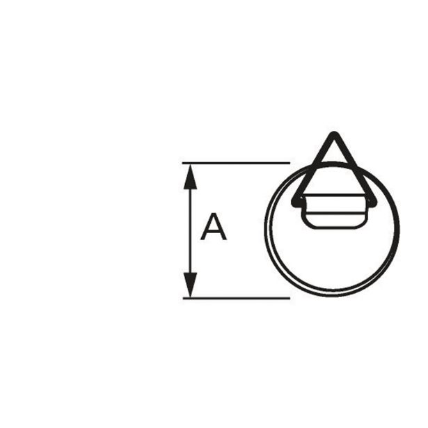 OBEŠALO 40 MM PVC BELO V ZAVITKU JE 2 KOS