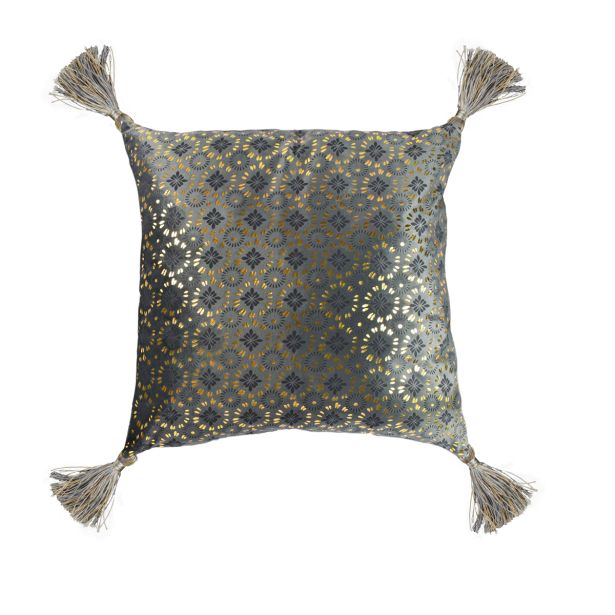 OKRASNI VZGLAVNIK ATELIER 40X40 CM ŽAMET SORT