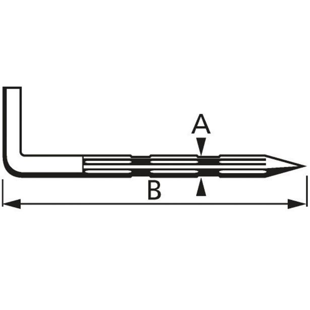 ŽIČNIK JEKLENI 4.0X50 KLJUKASTI A2F V ZAVITKU JE 6 KOS