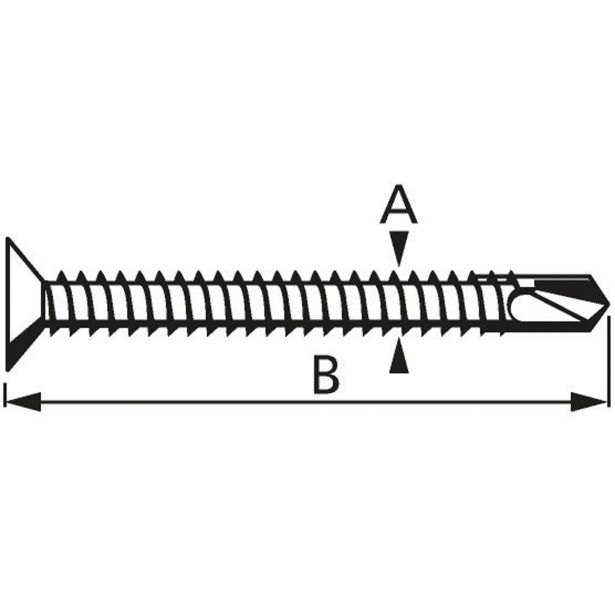 SAMOVREZNI VIJAK DIN 7504P 4.2X16 A2F PH2 V ZAVITKU JE 40 KOS