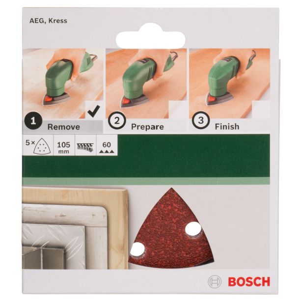 DELTA/VEČNAM BRUSNI LIST BOSCH 5-DELNI SET C430 RDEČ 105 MM K60 6 LUKENJ