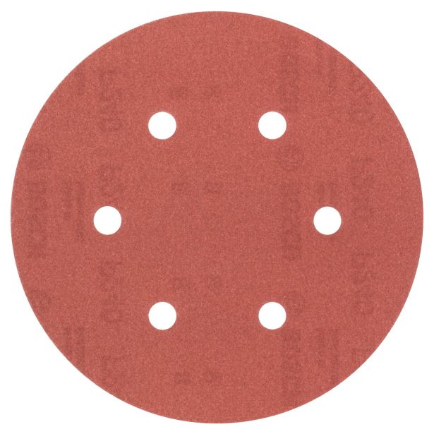 SAMOPRITRILNI BRUSNI DISK BOSCH 5-DELNI SET C430 RDEČ 150MM K240 6 LUKENJ