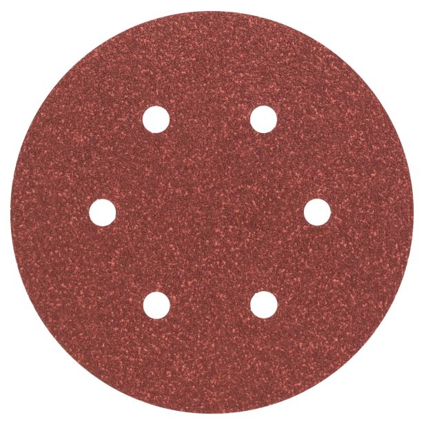 SAMOPRITRILNI BRUSNI DISK BOSCH 5-DELNI SET C430 RDEČ 150MM K80 6 LUKENJ