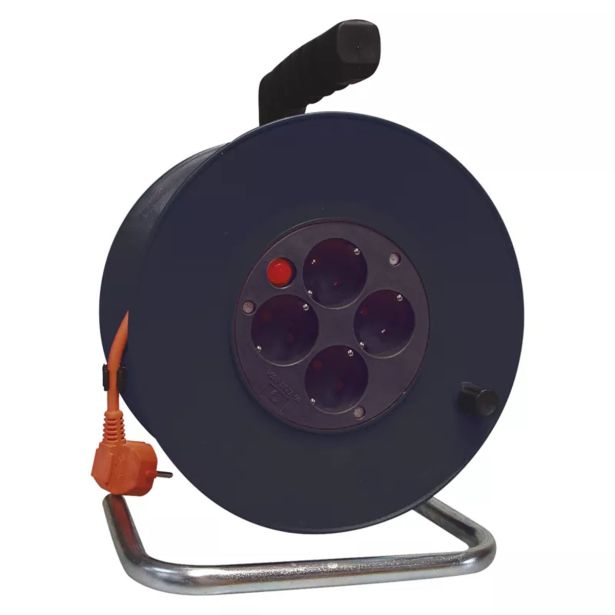 ROLETA - PVC VODNIK EMOS 50M H05VV-F 3X1.5 VRTLJ. 4 ŠUKO VTIČNICA IP20