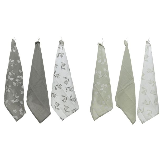 KUHINJSKA KRPA DECORIS 50X70 CM, RAZLIČNI MOTIVI 3/1 SIVA ALI SV.SIVA