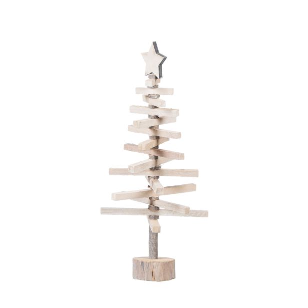 NOVOLETNA JELKA GLOSSTYLE 52 CM SIVA LESENA