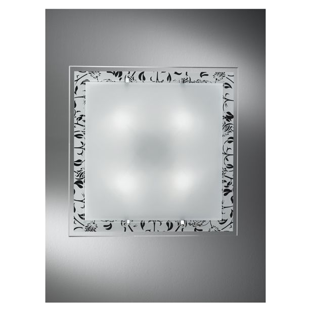 KLASIČNA PLAFONJERA ALPCOM 5746 DEKOR ČRNA