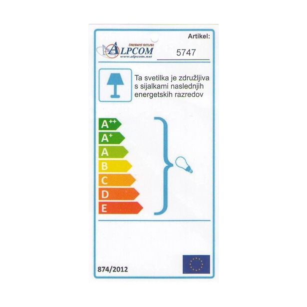 KLASIČNA PLAFONJERA ALPCOM 5747 BELA