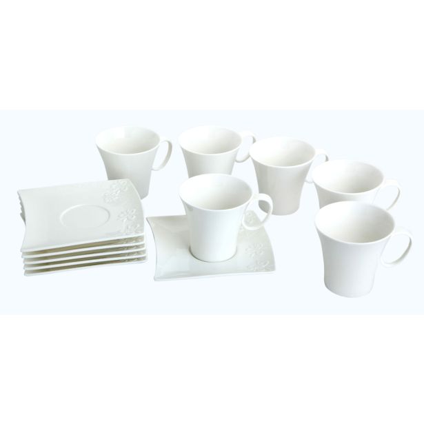 GARNITURA SKODELIC ALPEKS 6 DELNA BELA KAVA HJ1998