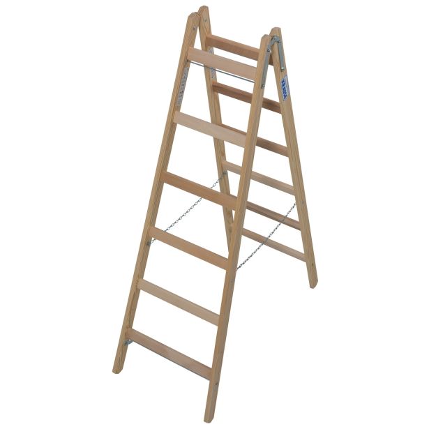 PROSTOSTOJEČA LESTEV KRAUSE 6 STOPNIČNA LESENA