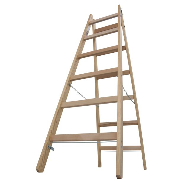 PROSTOSTOJEČA LESTEV KRAUSE 6 STOPNIČNA LESENA