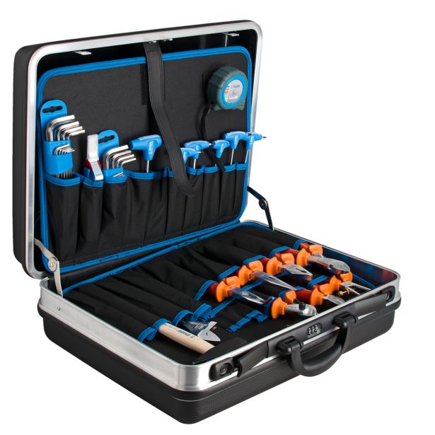 ORODJE ZA ELEKTRIKARJE UNIOR 62 DELNI VDE V KOVČKU ART. 971/3VDE