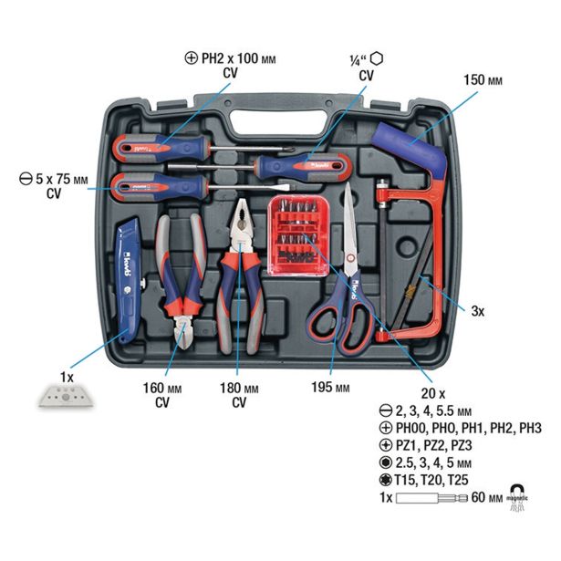 GARNITURA ORODJA KWB 65 DELNA