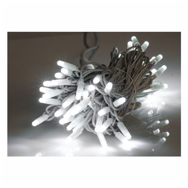 LUČKE MQ 65 LED BELE 10M BELA ŽICA 230 V