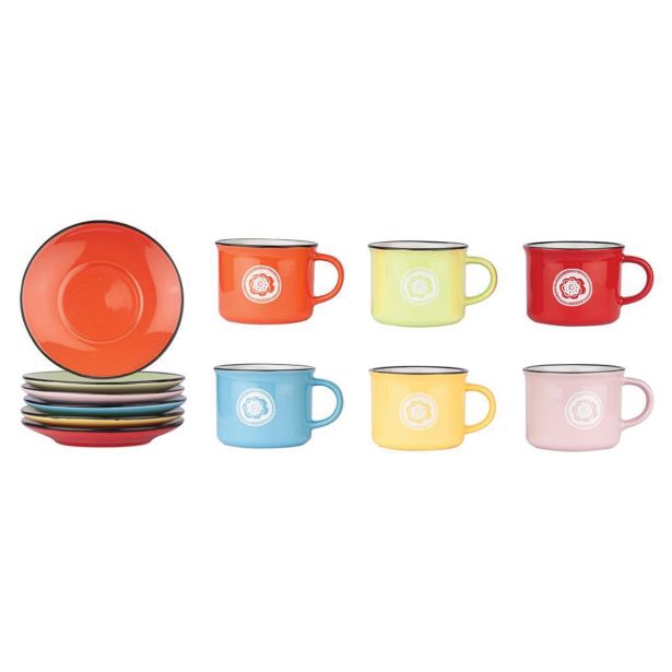 SET SKODELIC IN LONČKOV ALPEKS 6 DELNI ZA BELO KAVO 150 ML