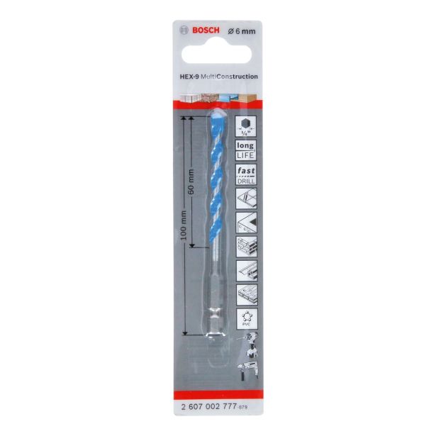 VEČNAMENSKI SVEDER BOSCH 6X60X100 MM HEX-9
