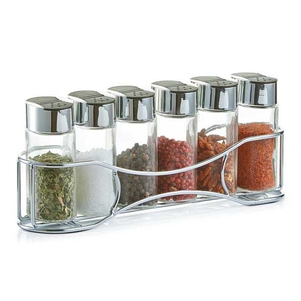 KUHINJSKO POLIČNO STOJALO ZELLER PRESENT 7 DELNO STOJALO ZA 6 ZAČIMB 28X6.5X11 CM