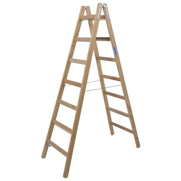 PROSTOSTOJEČA LESTEV KRAUSE 7 STOPNIČNA LESENA