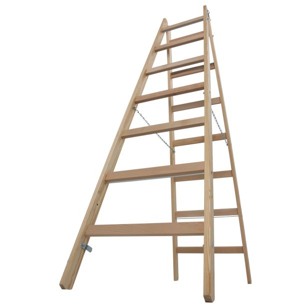 PROSTOSTOJEČA LESTEV KRAUSE 7 STOPNIČNA LESENA