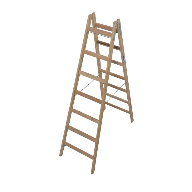 PROSTOSTOJEČA LESTEV KRAUSE STABILO 2X7 STOPNIC LESENA 1.9M