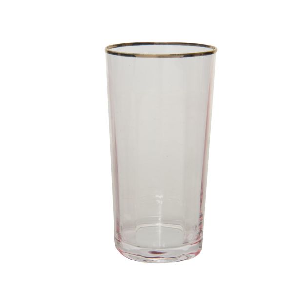 KOZAREC ZA VODO/SOK DECORIS 700 ML, ROZA BARVE Z ZLATIM ROBOM