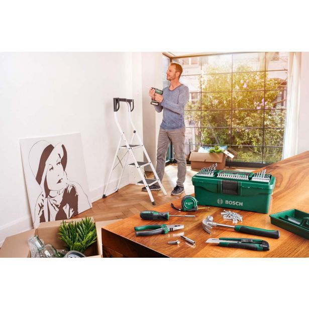 GARNITURA ORODJA BOSCH 73-DELNI SET ORODJA IN PRIBORA DIY STARTER BOX