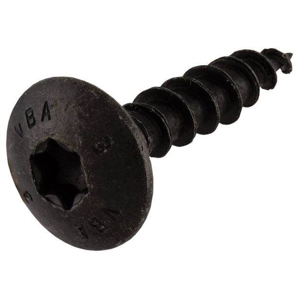 VIJAK ZA TEČAJE 7X40 ČRN T30 V ZAVITKU JE 50 KOS